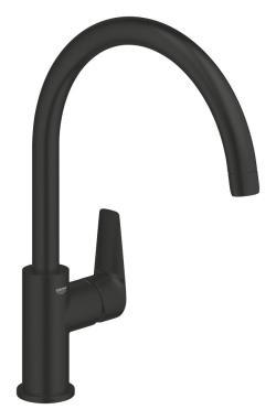GROHE Start Edge Tek kumandalı eviye bataryası Siyah Matt Black