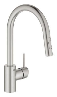 GROHE Concetto Tek kumandalı eviye bataryası Supersteel Infinity Kaplama 31483DC2
