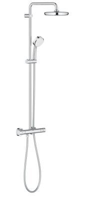 GROHE Tempesta Cosmopolitan System 210 Duvara monte termostatik bataryalı duş sistemi Krom 26514000