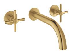 GROHE Atrio 3 delikli lavabo bataryası M-Boyut Altın Brushed Cool Sunrise