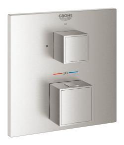 GROHE Grohtherm Cube Ankastre termostatik banyo bataryası Supersteel Infinity Kaplama
