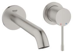 GROHE Essence İki delikli lavabo bataryası M-Boyut Supersteel Infinity Kaplama 19408DC1