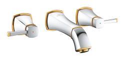 GROHE Grandera 3 delikli lavabo bataryası 1/2" M-Boyut Krom, altın 20622IG0