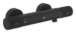 GROHE Grohtherm 1000 Performance Termostatik duş bataryası Siyah Phantom Black