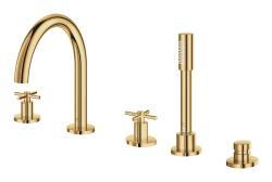 GROHE Atrio 5 delikli küvet bataryası Altın Cool Sunrise 29408GL0