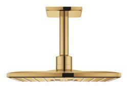 GROHE Rainshower SmartActive 310 Cube Tepe duşu seti 142 mm, 2 akışlı Altın Cool Sunrise