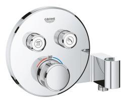 GROHE Grohtherm SmartControl Çift valfli akış kontrollü, ankastre termostatik duş bataryası, entegre duş kolu ile Krom 29120000