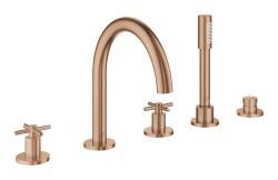 GROHE Atrio 5 delikli küvet bataryası Bronz Brushed Warm Sunset 29408DL0