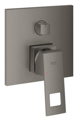 GROHE Eurocube Tek kumandalı 3 yönlü banyo bataryası Antrasit Brushed Hard Graphite
