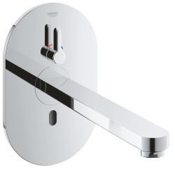 GROHE Eurosmart Cosmopolitan E Fotoselli lavabo bataryası, çift su girişli ayarlanabilir sıcaklık sınırlayıcısı Krom 36376000