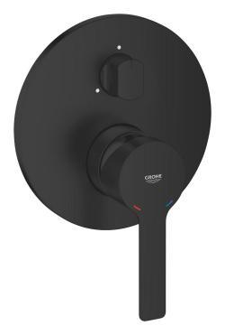 GROHE Lineare Tek kumandalı 3 yönlü banyo bataryası Siyah Matt Black