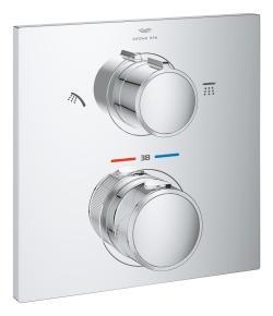 GROHE Allure 2 yollu yönlendiricili ankastre termostatik batarya Krom