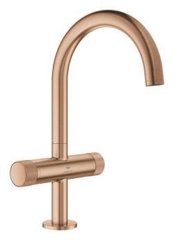 GROHE Atrio Private Collection Tek delikli lavabo bataryası 1/2" L-Boyut Bronz Brushed Warm Sunset 21138DL0