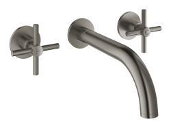 GROHE Atrio 3 delikli lavabo bataryası M-Boyut Antrasit Brushed Hard Graphite