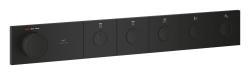 GROHE Grohtherm Aqua Tiles 5 valfli ankastre termostatik batarya Siyah Phantom Black