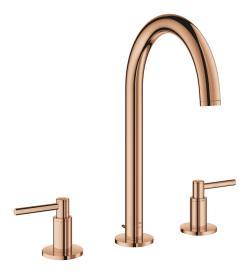GROHE Atrio 3 delikli lavabo bataryası L-Boyut Bronz Warm Sunset 20649DA0