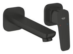 GROHE Cubeo İki delikli lavabo bataryası M-Boyut Siyah Matt Black