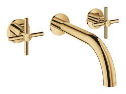 GROHE Atrio 3 delikli lavabo bataryası M-Boyut Altın Cool Sunrise