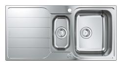 GROHE K500 Damlalıklı paslanmaz çelik eviye Paslanmaz Çelik Brushed Stainless Steel 31572SD1