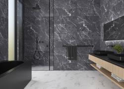 Güral Seramik 30x90 Black Sea Parlak uygulama örneği