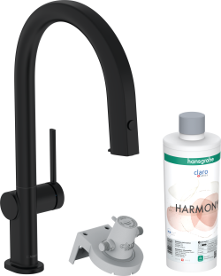 hansgrohe Aqittura M91 Filtre sistemi 210, çekilebilir gaga, 1jet, sBox, başlangıç kiti Satin Siyah
