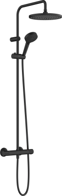 hansgrohe Vernis Blend Duş kolonu 240 1jet termostat ile Ø24 cm Satin Siyah