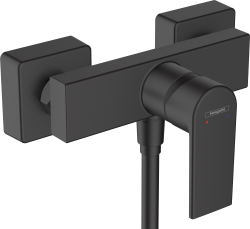 hansgrohe Vernis Shape Tek kollu duş bataryası aplike montaj Satin Siyah