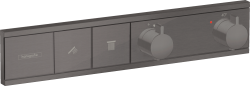 hansgrohe RainSelect Ankastre Termostatik 2 çıkış için Mat Siyah Krom