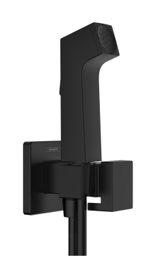 hansgrohe Bidette el duşu 1jet E EcoSmart soğuk su için duş askısı ve duş hortumu ile Ø2,8 cm Satin Siyah