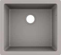 hansgrohe S510-U450 Tezgah altı eviye 450 Beton gri uygulama örneği