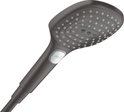 hansgrohe Raindance Select E El duşu 120 3 jet Ø12 cm Mat Siyah Krom