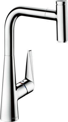 hansgrohe Talis Select M51 Tek kollu eviye bataryası 300, çekilebilir gaga, 1jet Krom