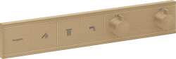 hansgrohe RainSelect Termostat ankastre montaj 3 çıkış için Mat Bronz