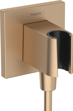 hansgrohe FixFit E çıkış dirseği ve duş askısı ile Mat Bronz