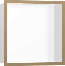 hansgrohe XtraStoris Individual Duvar nişi Satin Beyaz tasarım çerçeveli 300/300/100 Mat Bronz