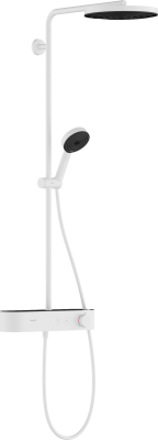 hansgrohe Pulsify S Duş kolonu 260 1jet, EcoSmart, ShowerTablet Select 400 ile Ø26 cm Satin Beyaz