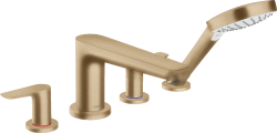 hansgrohe Talis E 4-Delikli küvet kenarı banyo bataryası Mat Bronz
