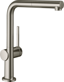 hansgrohe Talis M54 Tek kollu eviye bataryası 270, çekilebilir gaga, 1jet, sBox Paslanmaz Çelik