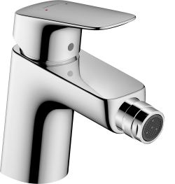 hansgrohe Logis Tek kollu bide bataryası 70 metal kumandalı Krom