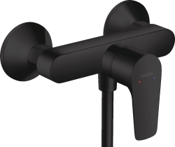hansgrohe Talis E Tek kollu duş bataryası aplike Satin Siyah