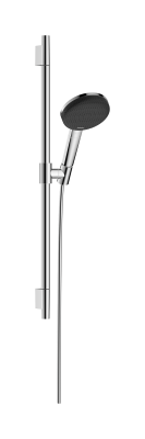 hansgrohe Raindance Alive Select S Duş seti 125 3jet EcoSmart duş barı Unica S Puro ile Ø12,5 cm Krom