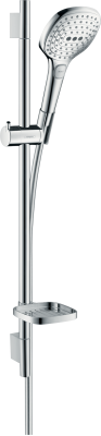 hansgrohe Raindance Select E Duş seti 120 3 jet, Ecosmart, duş barı ve sabunluk ile Ø12 cm Krom 26622000