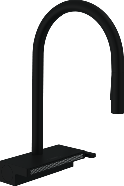hansgrohe Aquno Select M81 Tek kollu eviye bataryası 170, çekilebilir el duşu, 3jet Satin Siyah