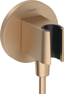 hansgrohe FixFit S çıkış dirseği ve duş askısı ile Mat Bronz