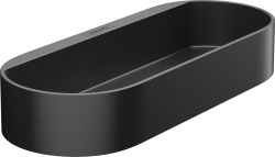 hansgrohe WallStoris Depolama rafı 25x3,9 cm Satin Siyah