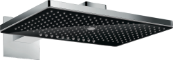 hansgrohe Rainmaker Select Tepe duşu 460 3 jet, duş dirseği ile 46,6x30 cm Siyah/Krom