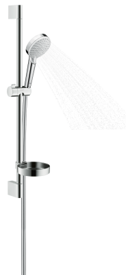 hansgrohe Crometta Duş seti Vario, duş barı ve sabunluk ile Ø10 cm Beyaz/Krom