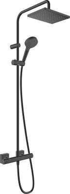 hansgrohe Vernis Shape Duş kolonu 230 1jet, EcoSmart, termostatı ile 23x17 cm Satin Siyah