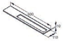 Hüppe Select+ Raf 60x11x1 cm Mat Gümüş uygulama örneği