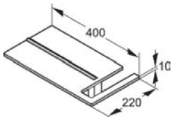 Hüppe Select+ Şampuanlık 40x22x1 cm Mat Gümüş uygulama örneği
